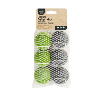 Bouncy Tennis Ball Dog Toys - 6 Pack